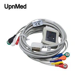 Cardioline/Kenz PC-104 ekg cable with leadwires