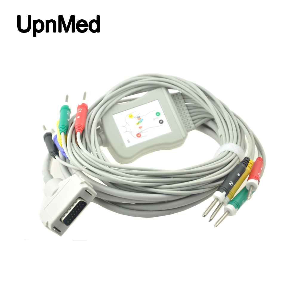 10 lead Burdick Compatible EKG Cable,3.00mm pin type ,012-0844-00