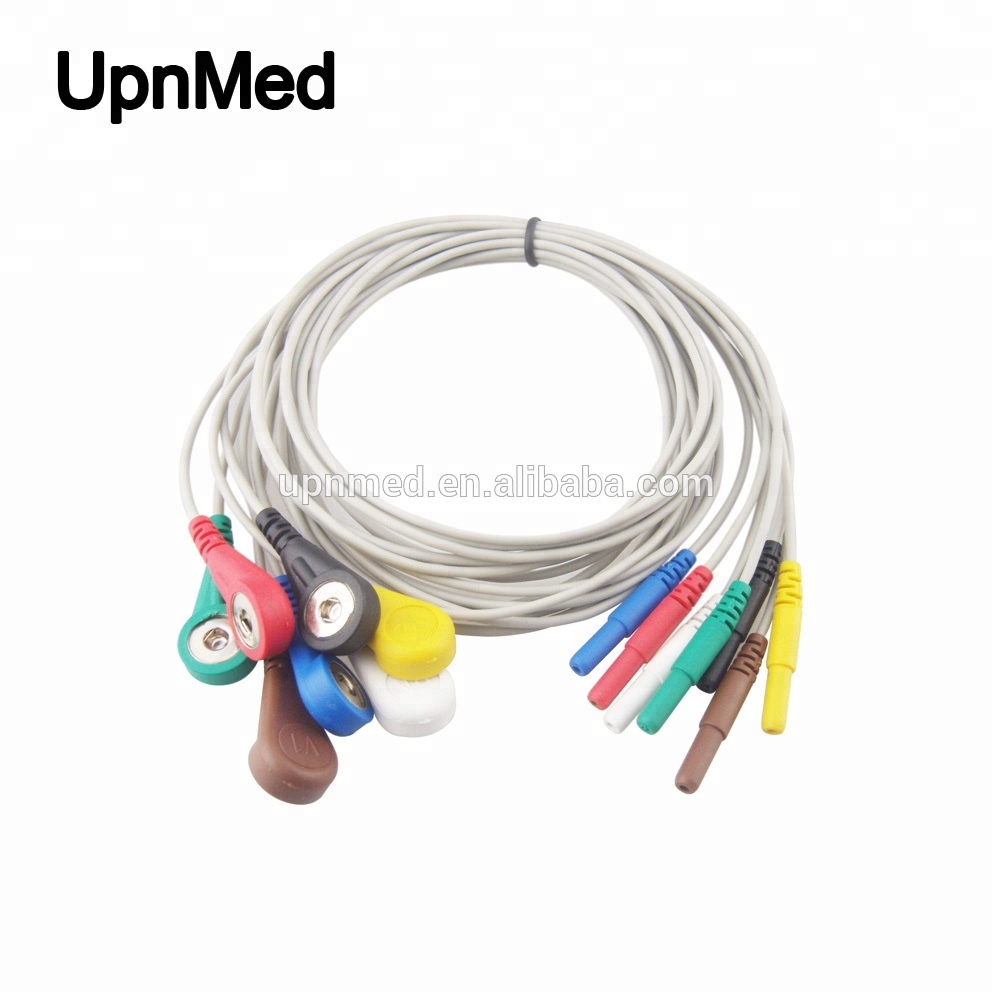 Din 7 lead ecg leadwires set,IEC,snap