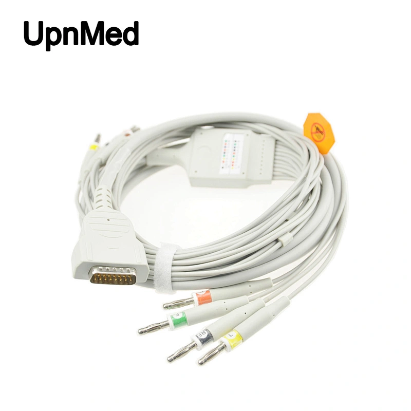 GE Marquette Compatible Direct-Connect EKG Cable , Banana4.0mm, 15pins