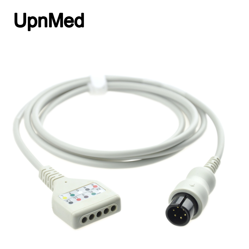 Din 5-Lead ECG trunk cable, 6pin connector Din 5-lead yoke