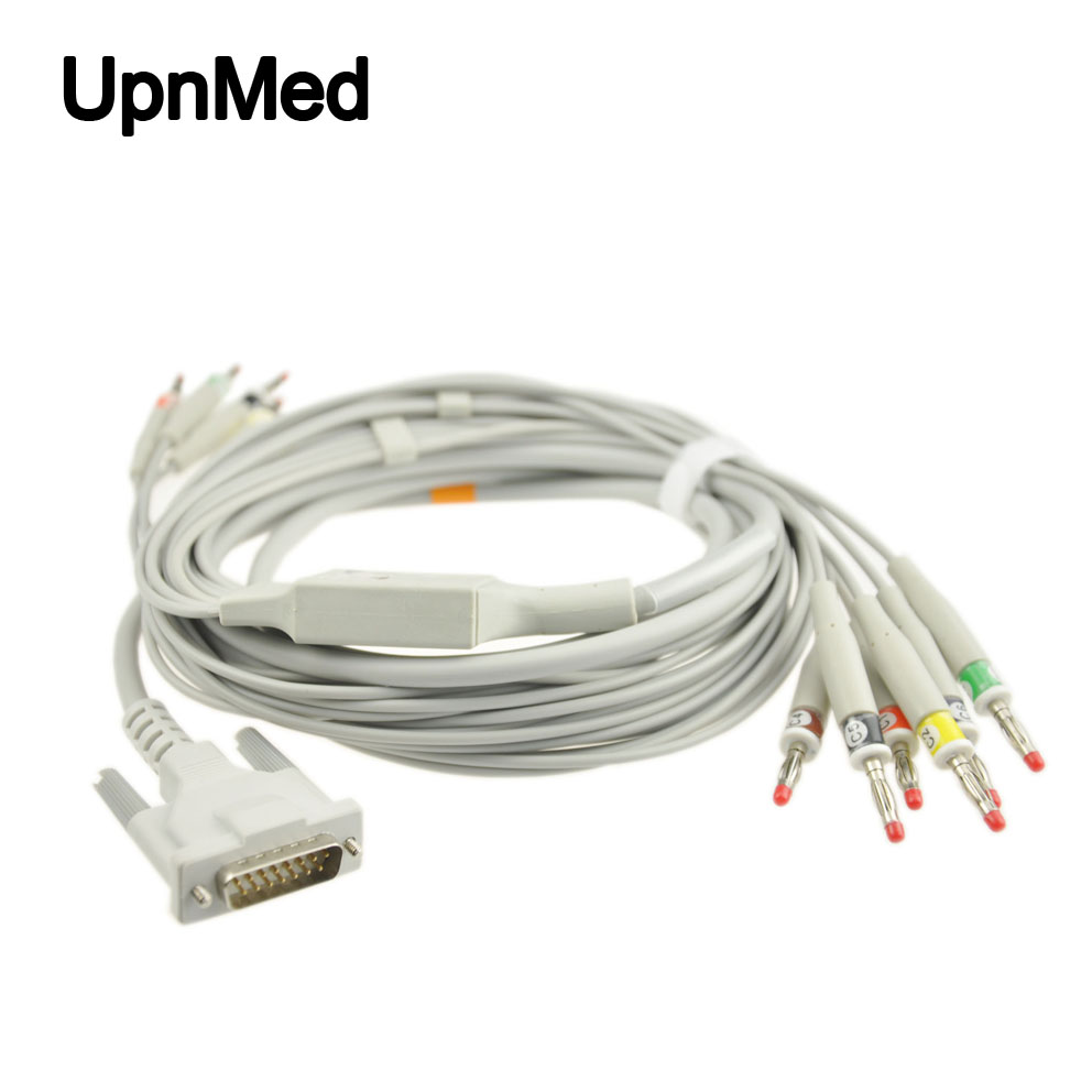 Cardiette EK3012 ten lead EKG cable,15pins, banana ending