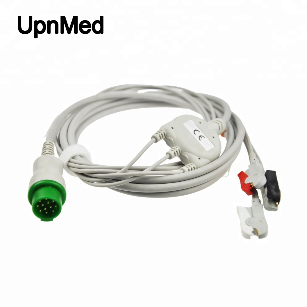 Bruker patient monitor 3 lead ECG Cable with leadwires