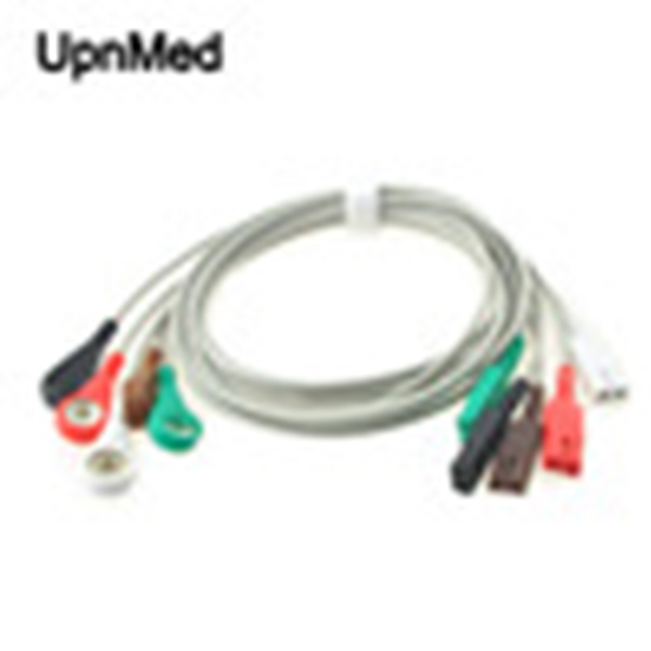 Holter 3 lead leadwires ECG Cable,clip IEC ,Din 1.5mm