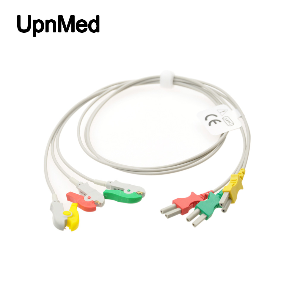 Spacelabs 700-0006-01 3 lead ECG leadwires,AHA type