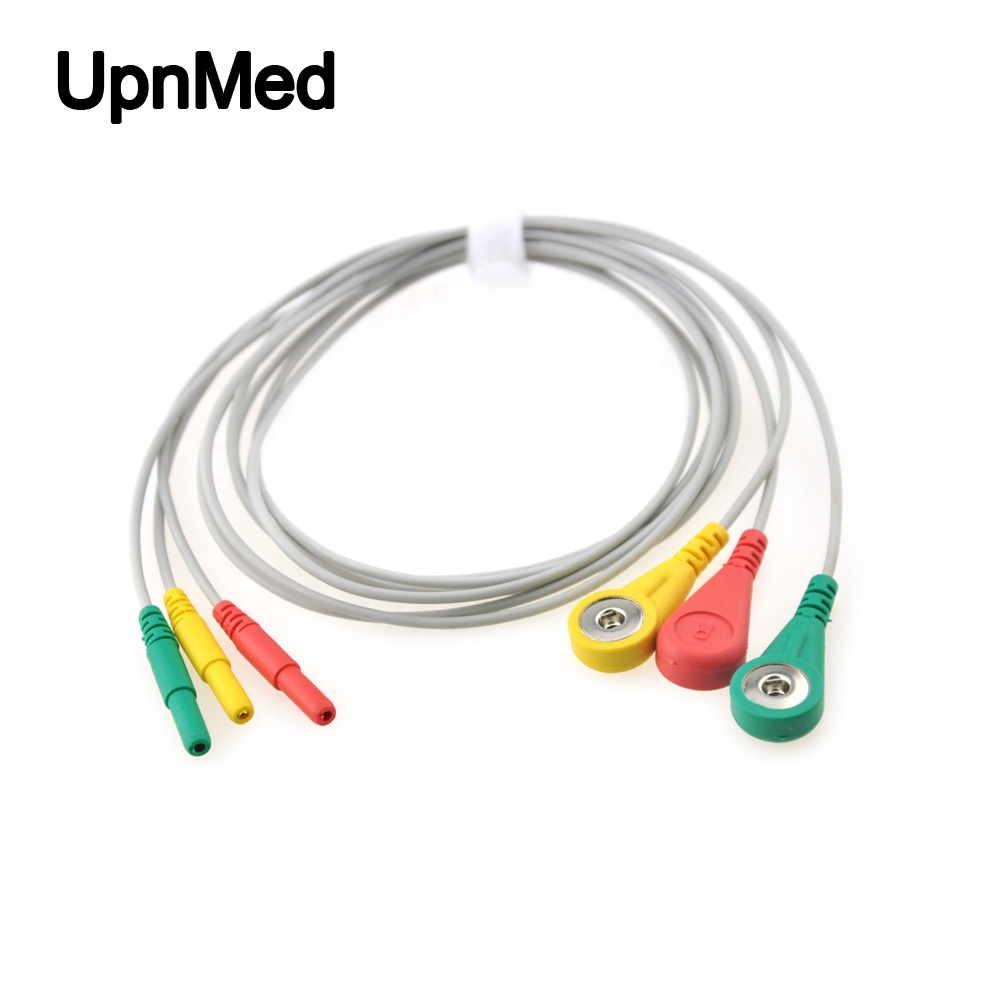 Holter 1.5mm 3-lead Leadwries,Snap,AHA