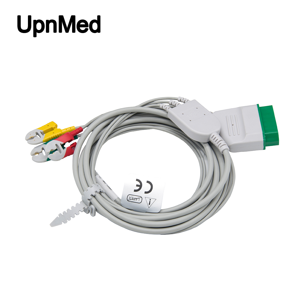 Nihon Kohden BSM-2300/2353 3 lead ECG Cable with leadwires