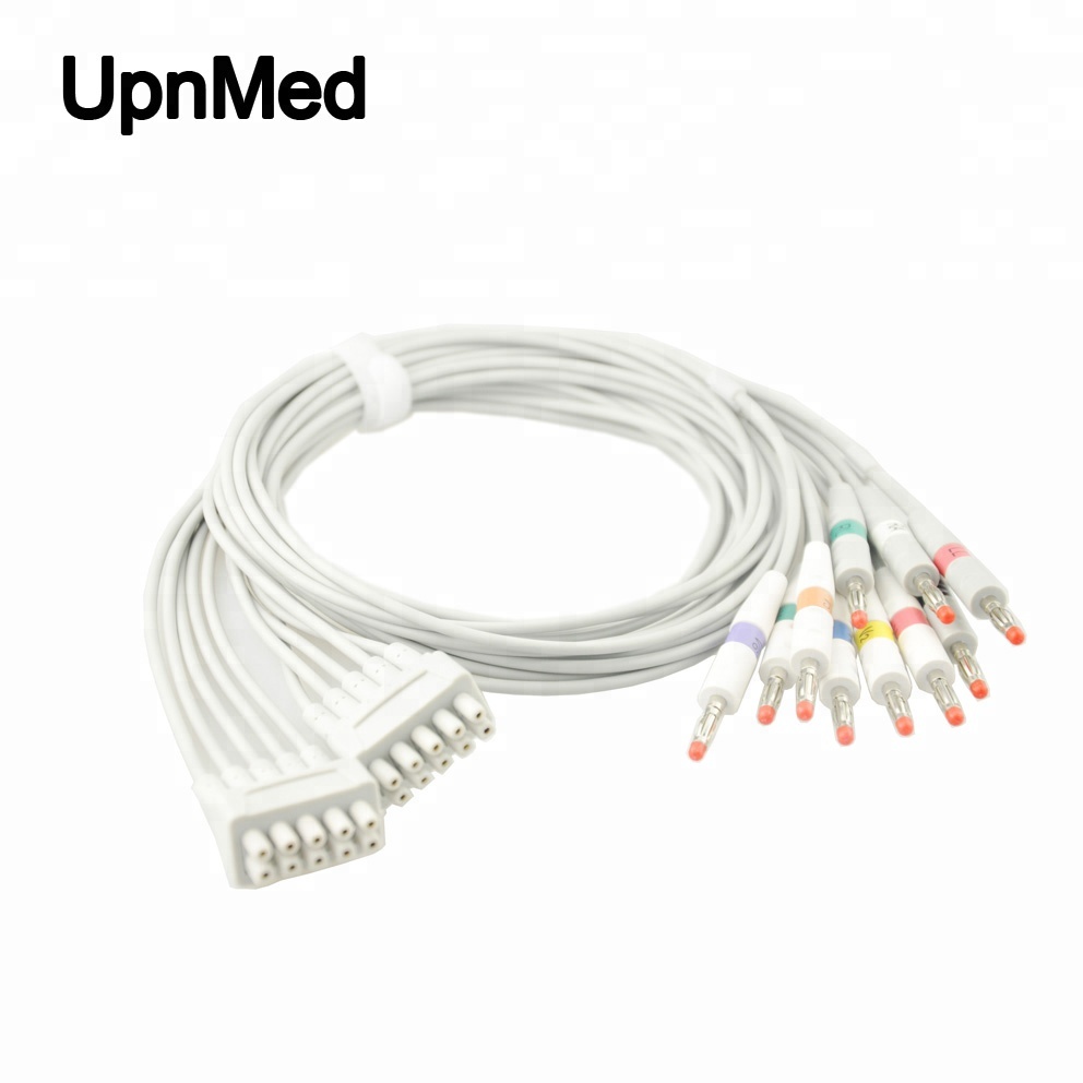 GE Marquette MAC 500 ekg 10 leadwires cable ,Banana,4.0mm