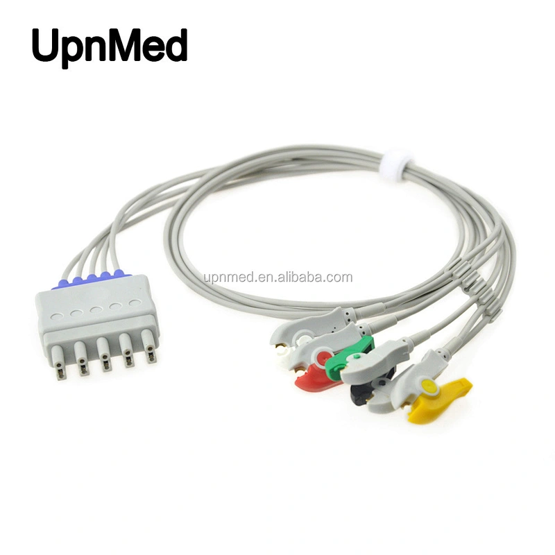 AA style 5 lead wires set, clip/snap