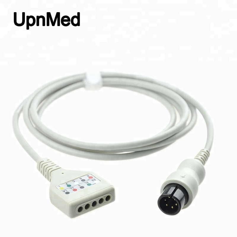 5 lead ECG trunk cable,Din ECG trunk cable, 6pin
