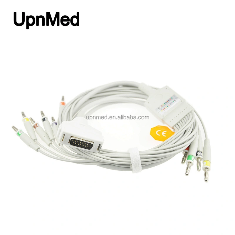Fukuda Denshi ecg cable,12-lead banana plug medical cable