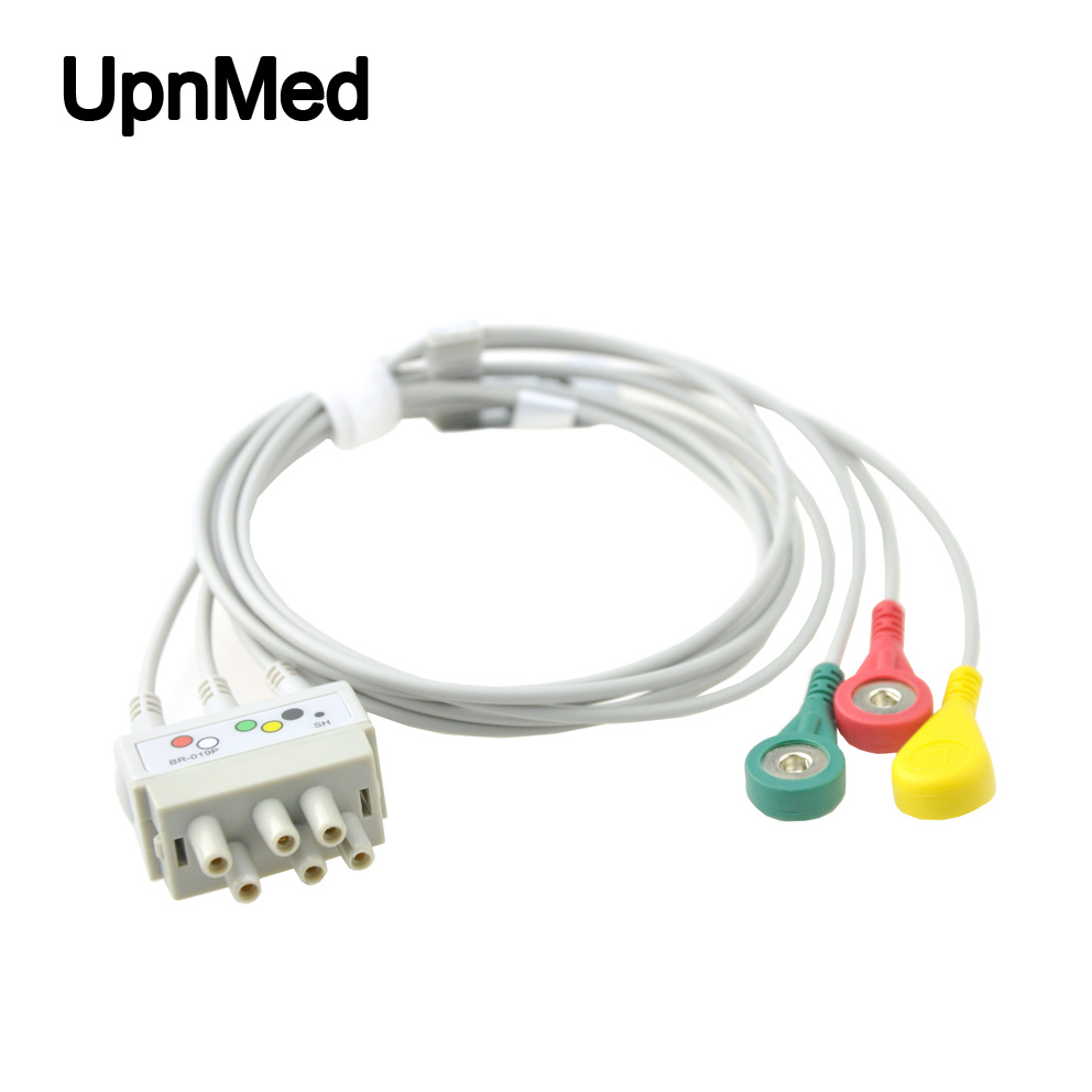 BR-019 PNihon Kohden 3 lead ECG cable