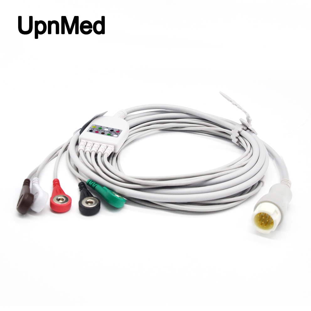5 lead ECG cable for ph 43100A 43110A 43120A SNAP  cable