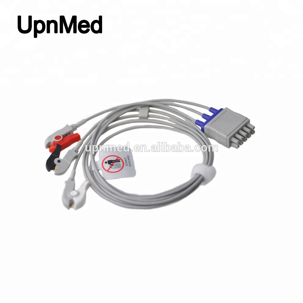 Siemens 3 lead wires ecg cable,Clip,IEC