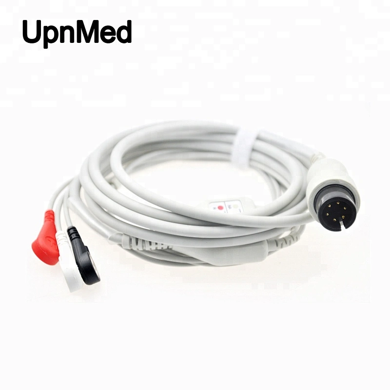 Datascope one piece 6 pin 3 lead Ecg cable,snap,AHA