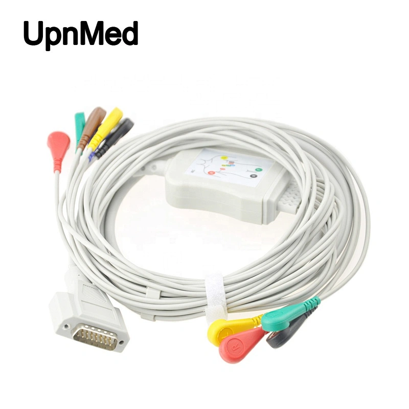 Cardisuny Alpha 1000 ekg cable one-piece 10-Lead EKG cable with leadwires