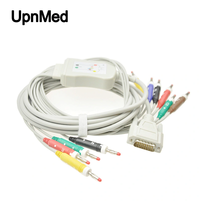 Cardisuny Alpha 1000 ekg cable one-piece 10-Lead EKG cable with leadwires