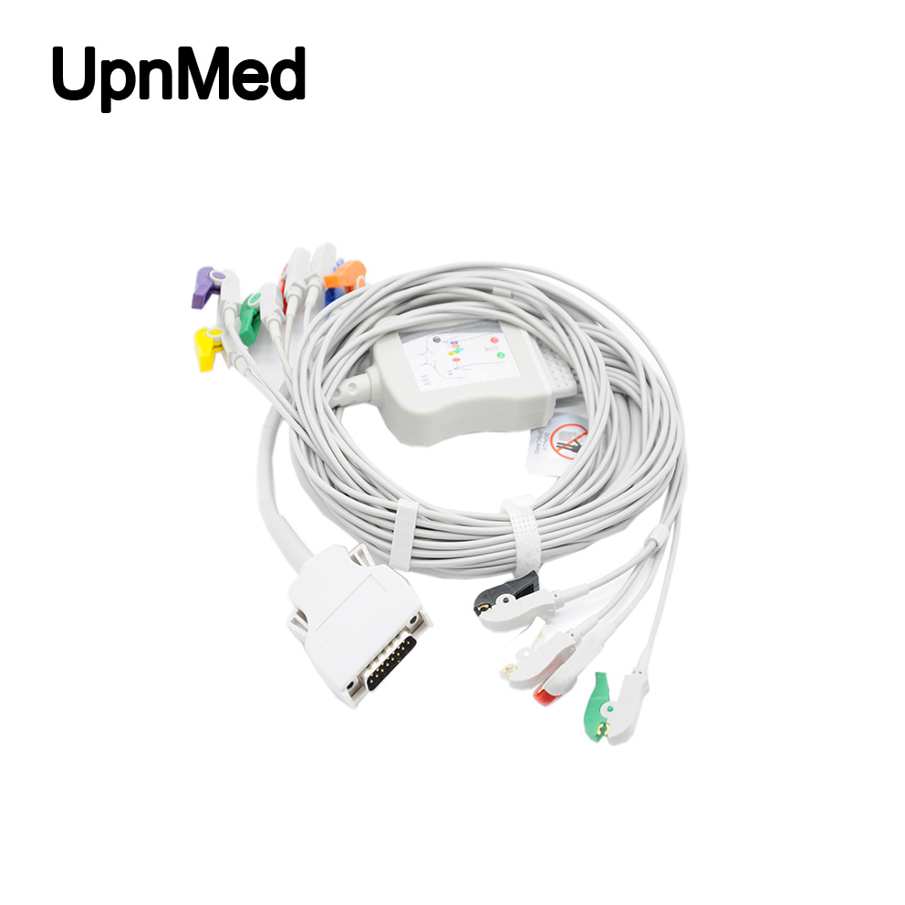 Mortara ELI 350 ten lead ekg cable,15pins, Banana4.0mm