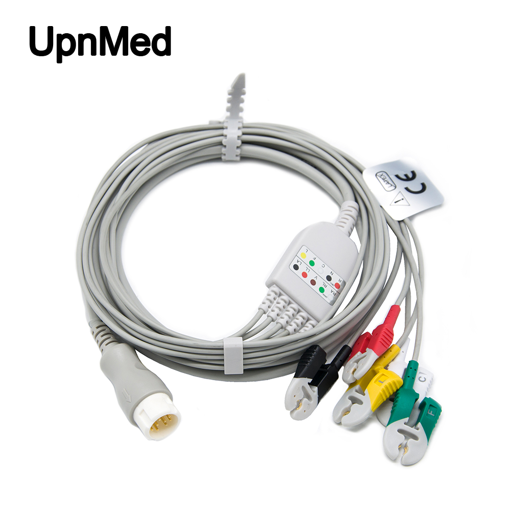 Compatible ph 8pin 43100A 43110A 43110M 5 lead ECG cable