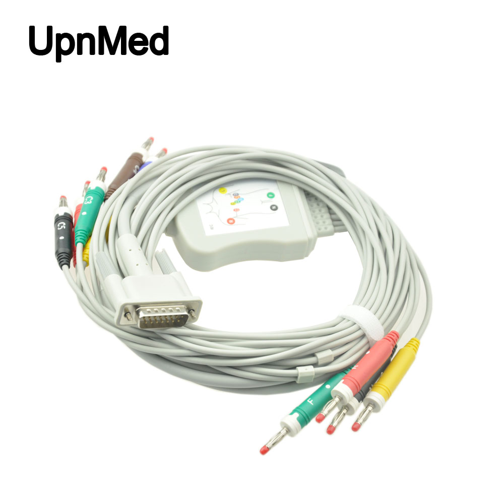 HP 10-lead ECG cable with leadwire compatible with M1771A PageWriter 200 ,15pins