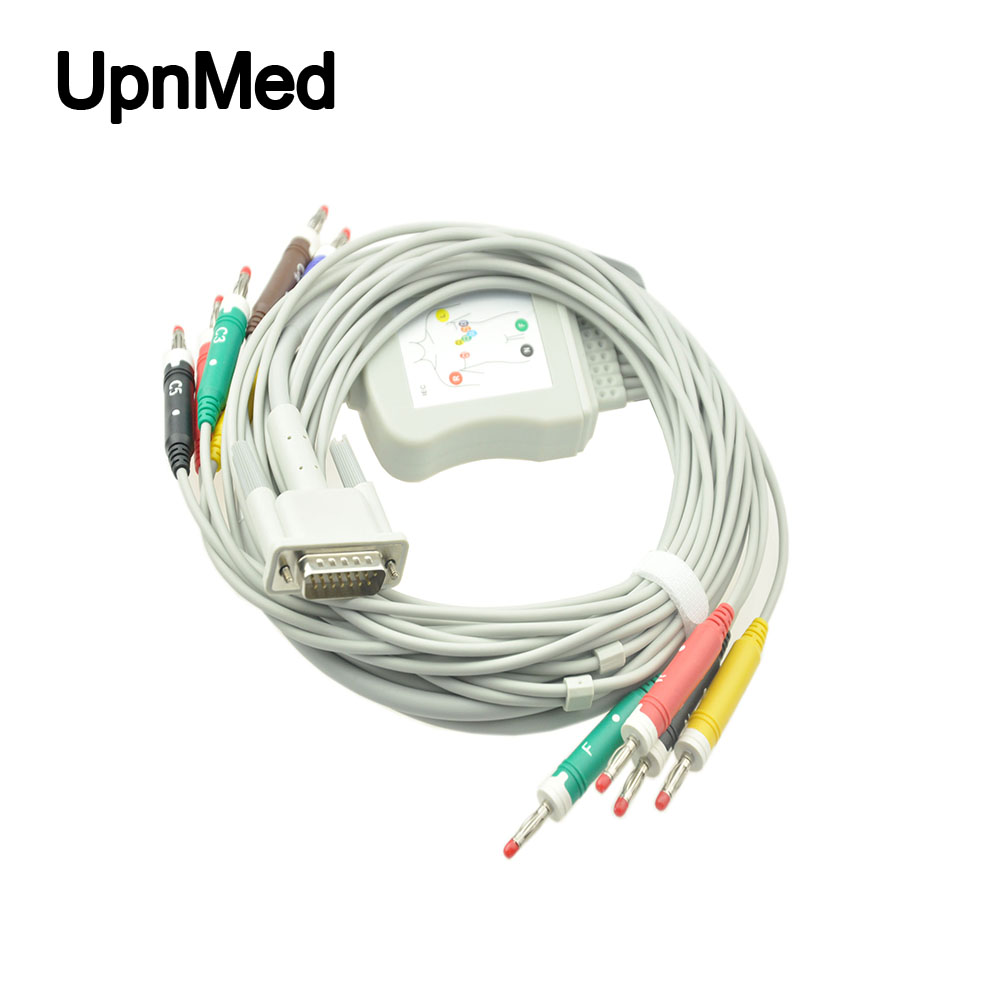 for HP M1770A PageWriter 200i 10-lead EKG cable with leadwire,15pins
