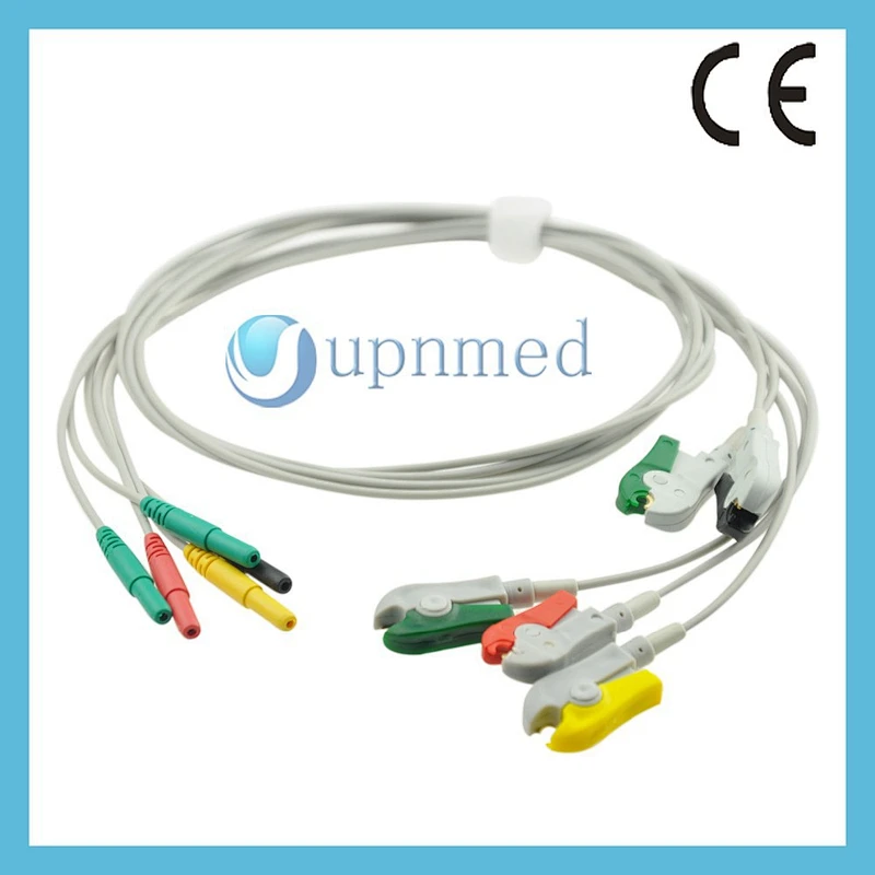 Huntleigh 5lead ECG trunk cable, round 8pins to Din type