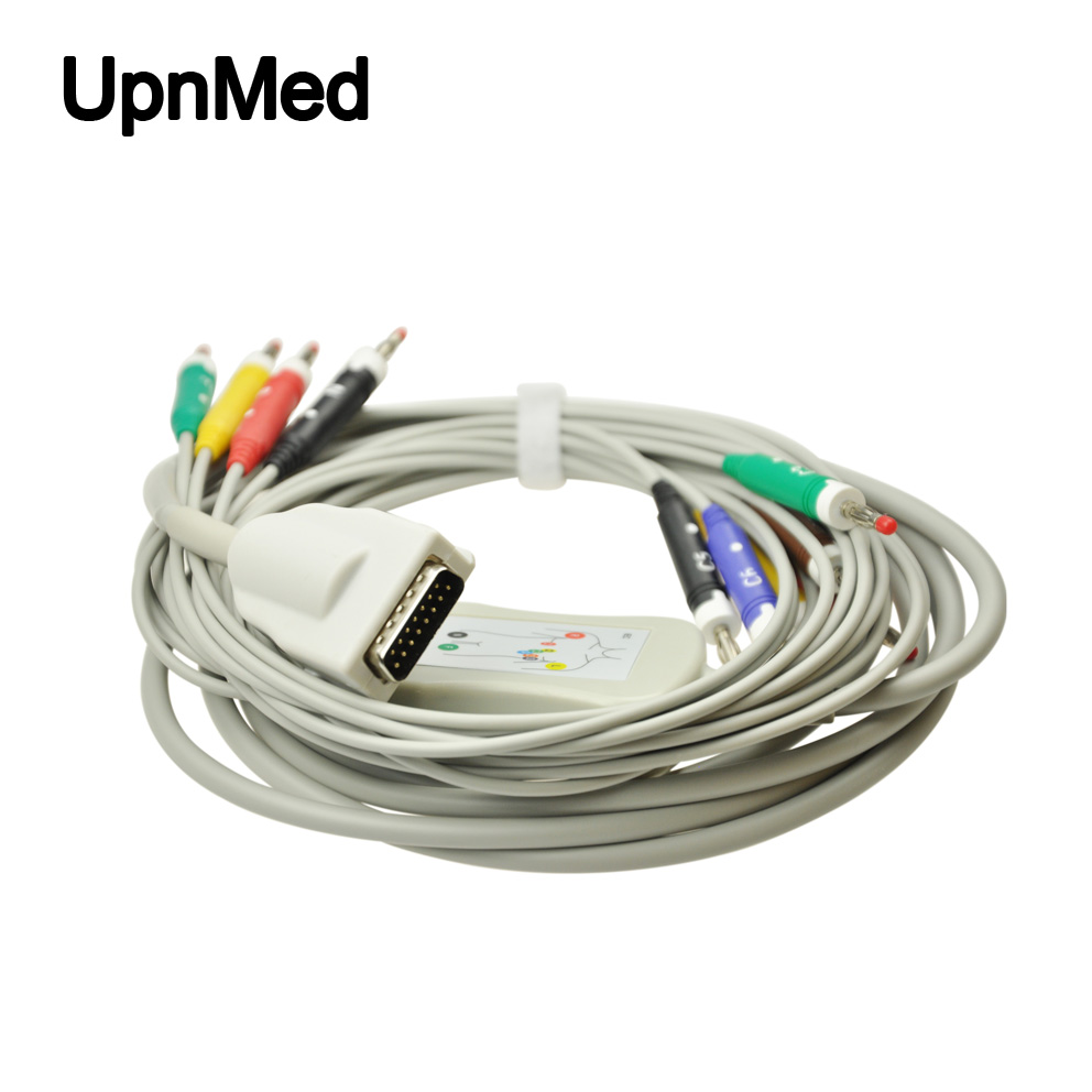 Burdick Quinton 12 lead ekg cable with leadwires,Banana 4.00mm