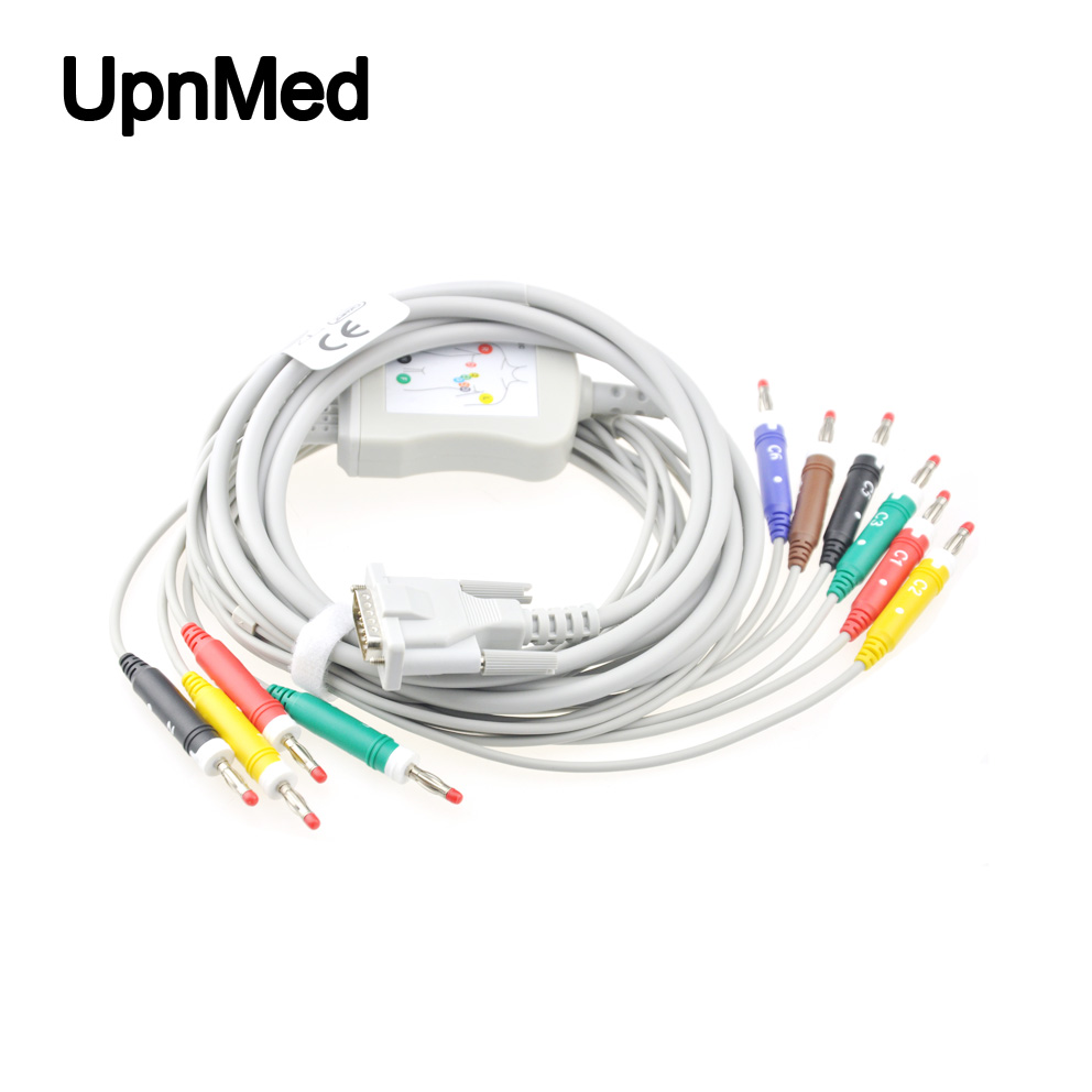 ecg Cardiette 3 lead EKG Cable With Lesdwires,snap,IEC