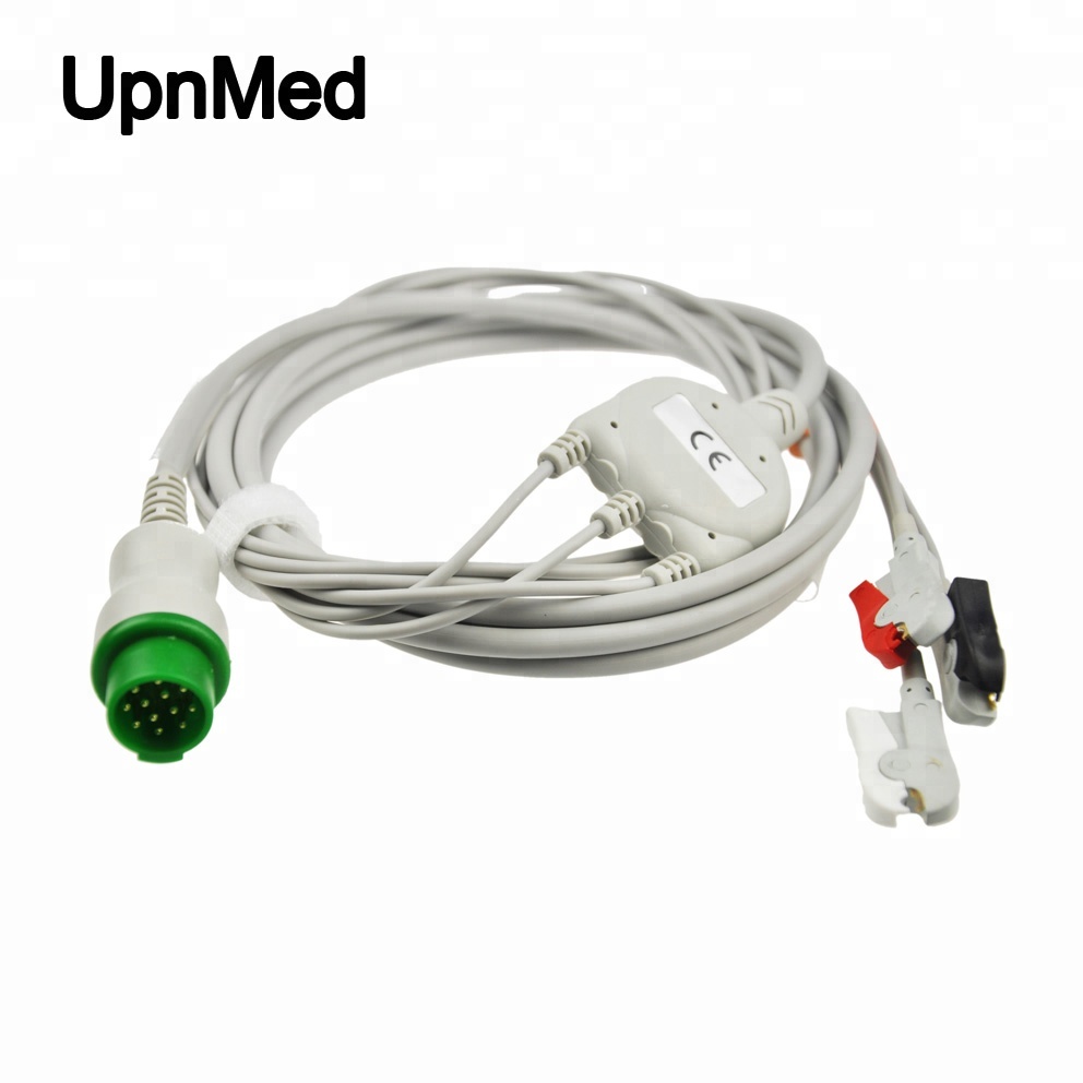 lifepak 20 ecg cable with 3 lead wires