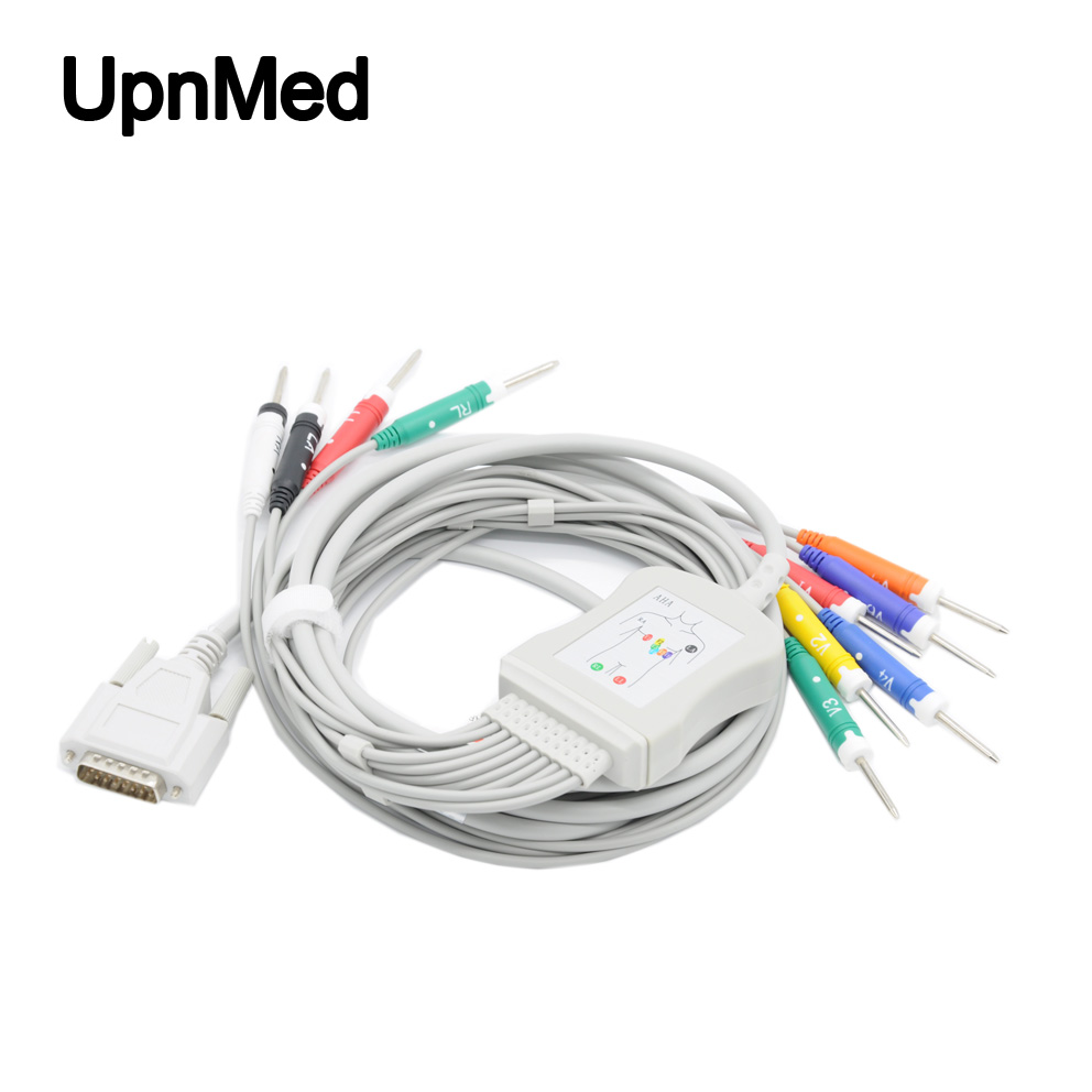 Nihon Kohden Cardioline 10-lead EKG cable with screws,pin type