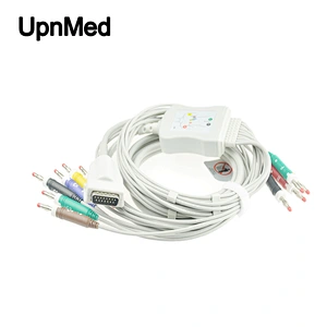 Atria 3000 10-lead EKG cable with leadwires ,15pins
