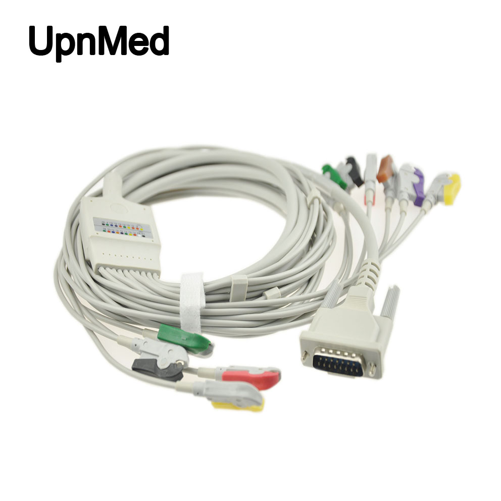 Mortara ELI10 EKG cable, 15pins