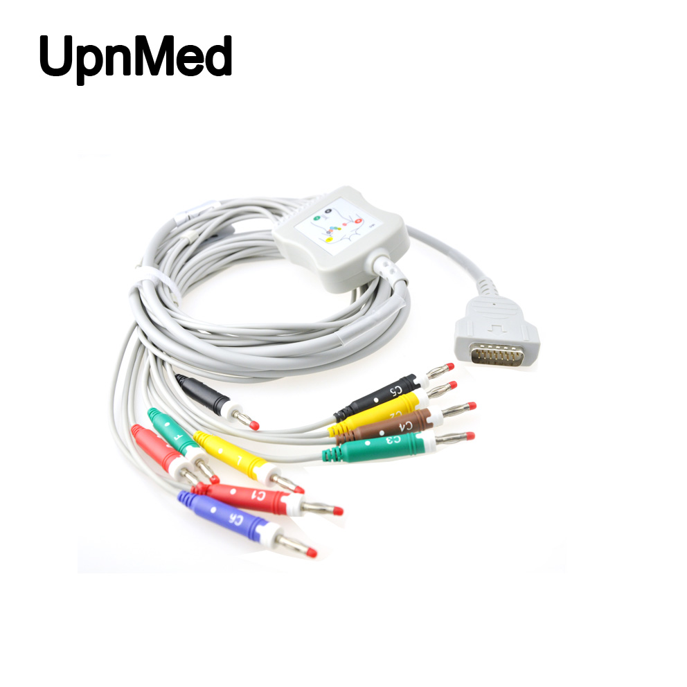 GE Marquette Compatible Direct-Connect EKG Cable , Banana4.0mm, 15pins