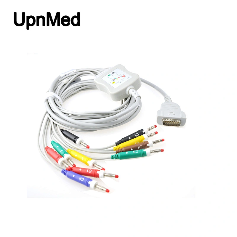 GE Marquette Compatible Direct-Connect EKG Cable , Banana4.0mm, 15pins