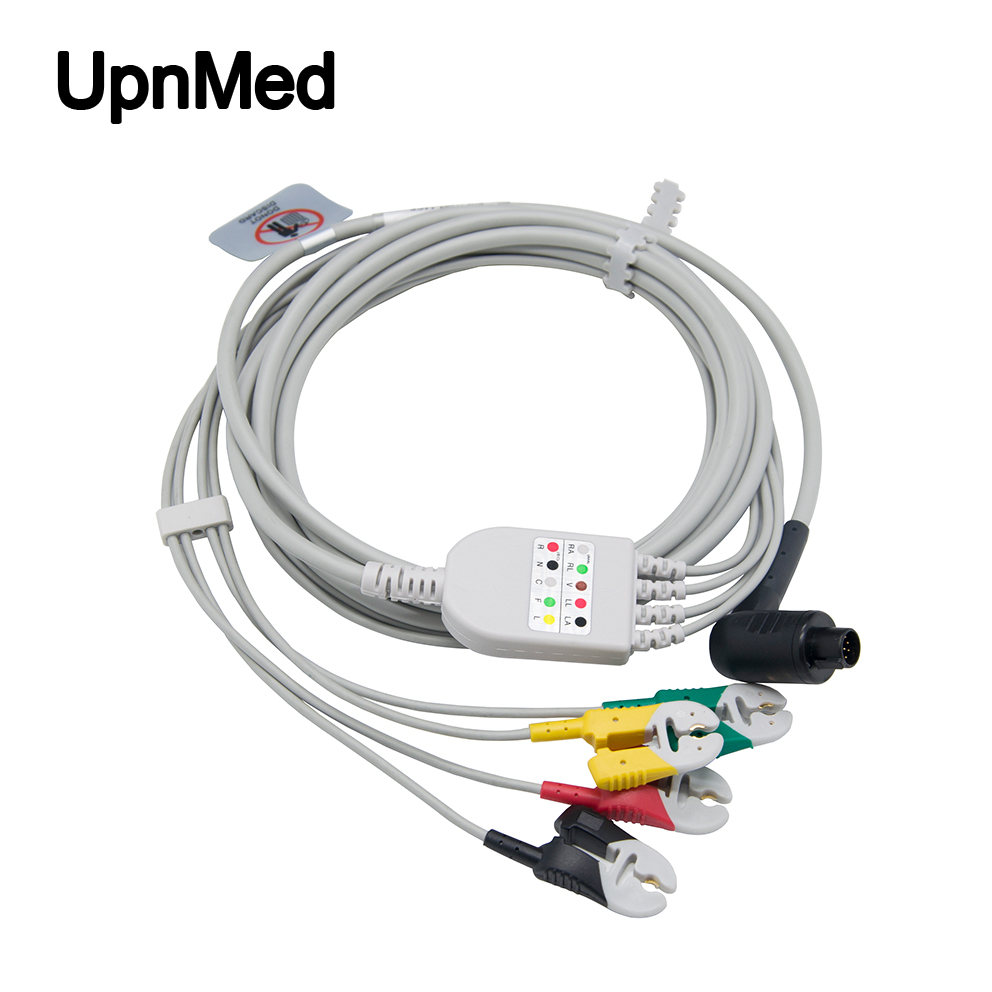 compatible high quality corpuls 4 lead ecg cable ,with Grabber