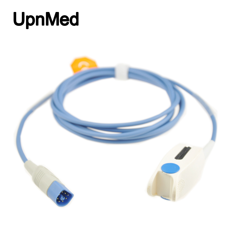 Compatible HP M1196A adult finger clip SpO2 Sensor, 8pins, 3m