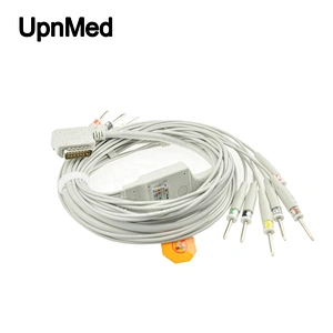 kenz ecg 108 ecg patient cable 10 lead EKG cable with leadwires