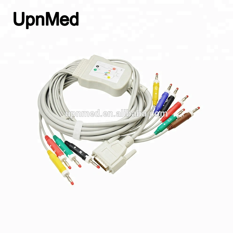 ecg cable for nihon kohden 1550k 10-lead EKG cable with leadwires