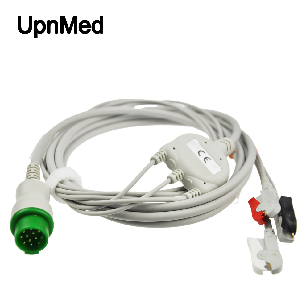 Kontron 7141 3 lead ECG Cable,clip type