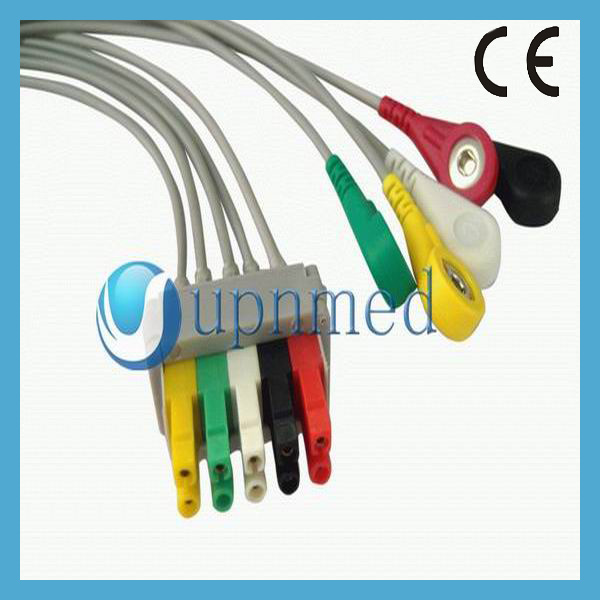 Datex Ohmeda Ge-Medical PRO1000 ecg leadwires, 5lead