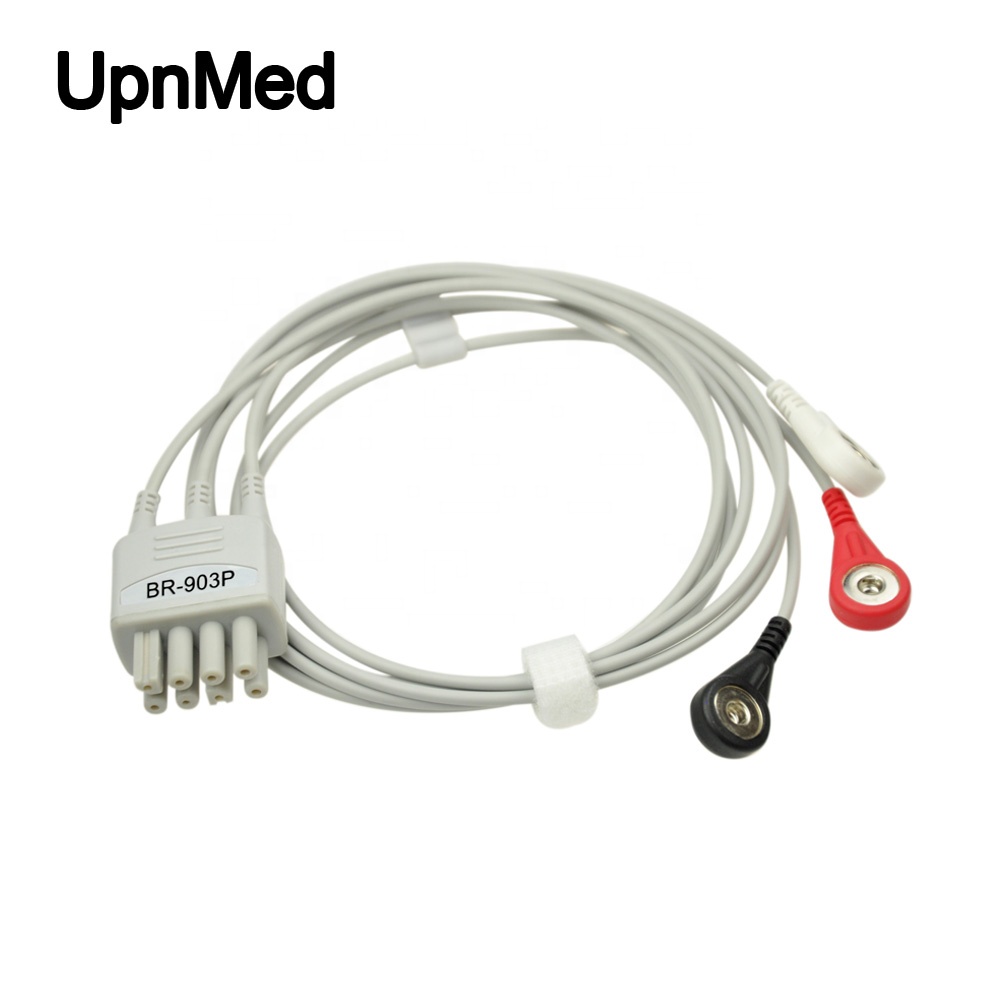 K910A Nihon Kohden BR-903P 3 lead ECG leadwires set