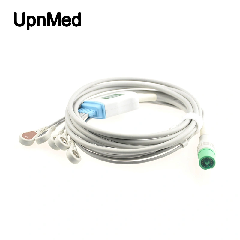 Fukuda Denshi One piece 5-lead ECG Cable with leadwires