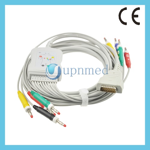 GE MAC1200 10 ecg cable and leadwires, 15pins connector