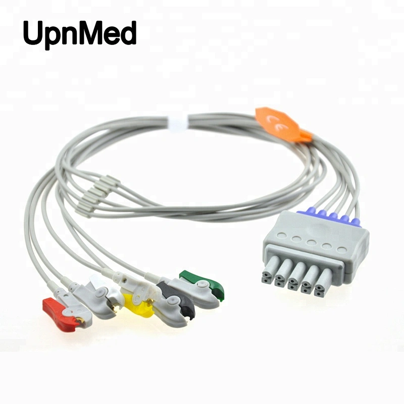 Siemens/Drager 5 leadwires ecg cable ,with grabber,IEC