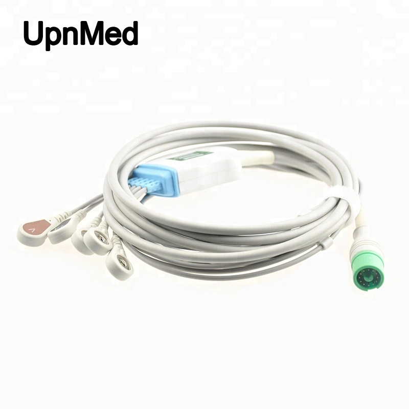 Fukuda Denshi One piece 5 lead ECG Cable ,AHA