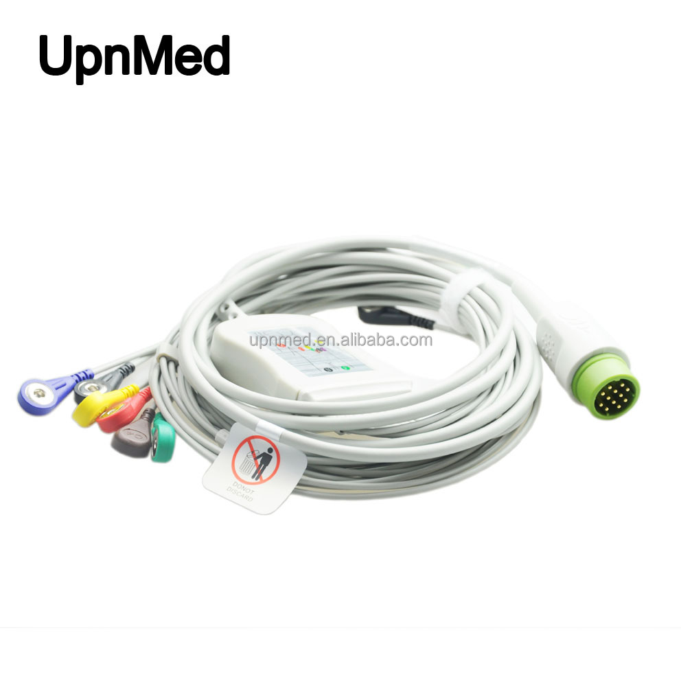 Medtronic Physio Lifepak 12/120 ekg cable 12 lead,snap end plug,12 pins