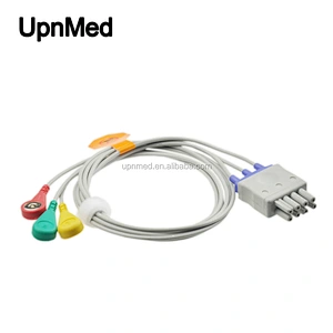 Nihon Kohden BR-019P 3 lead clip wires ecg cable