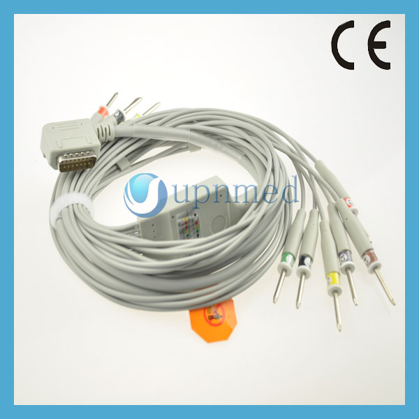 Kenz PC-109 ECG machine patient cable,10 lead, 15pins