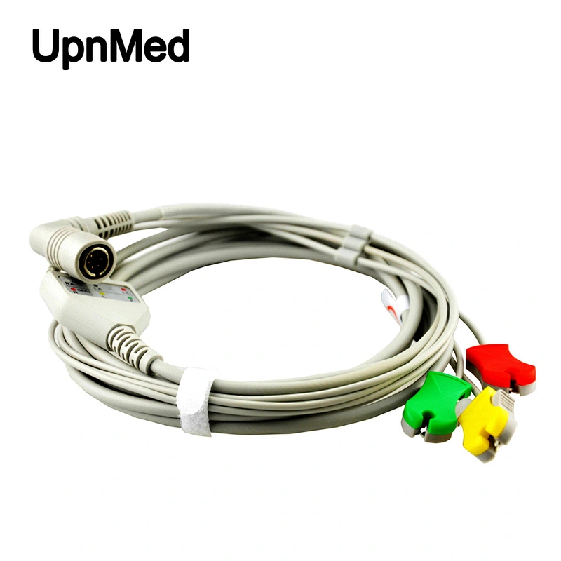 Colin BP88 3lead ecg cable and leadwires, 6pins