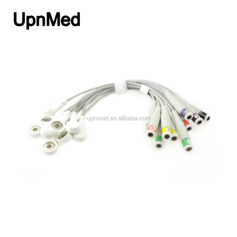 ECG/EKG Electrode Adapter cable Din/ Banana to Snap type